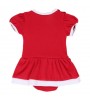 Conjunto de body mamãe noel com babador | Cor: Vermelho e branco