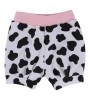 Conjunto de body vaquinha | Cor: Rosa, branco e preto